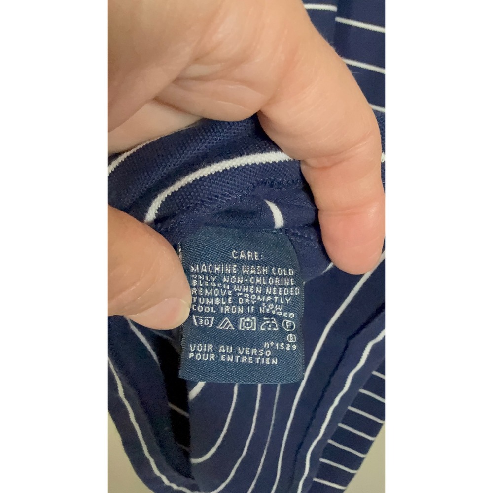 Ralph Lauren Navy & White Striped Polo Midi Dress - Picture 8 of 10